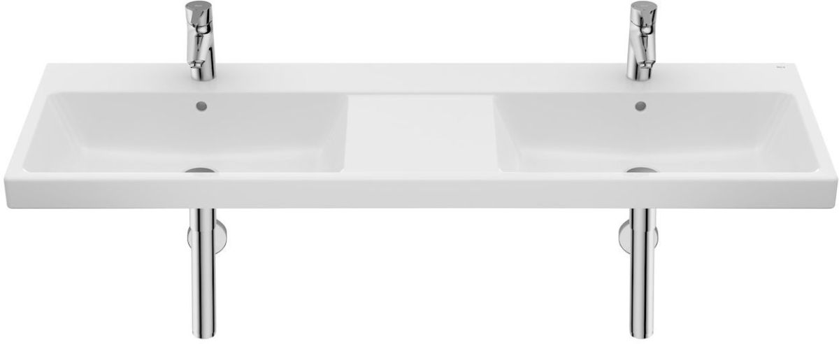 Roca Gap lavabo 140x46 cm rettangolare a parete-doppio bianco A3270MUS00