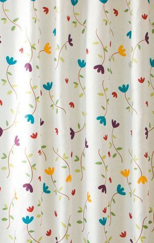 Aqualine tenda doccia 200x180 cm bianco-multicolore ZP007