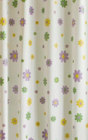 Aqualine tenda doccia 200x180 cm bianco-multicolore ZV014