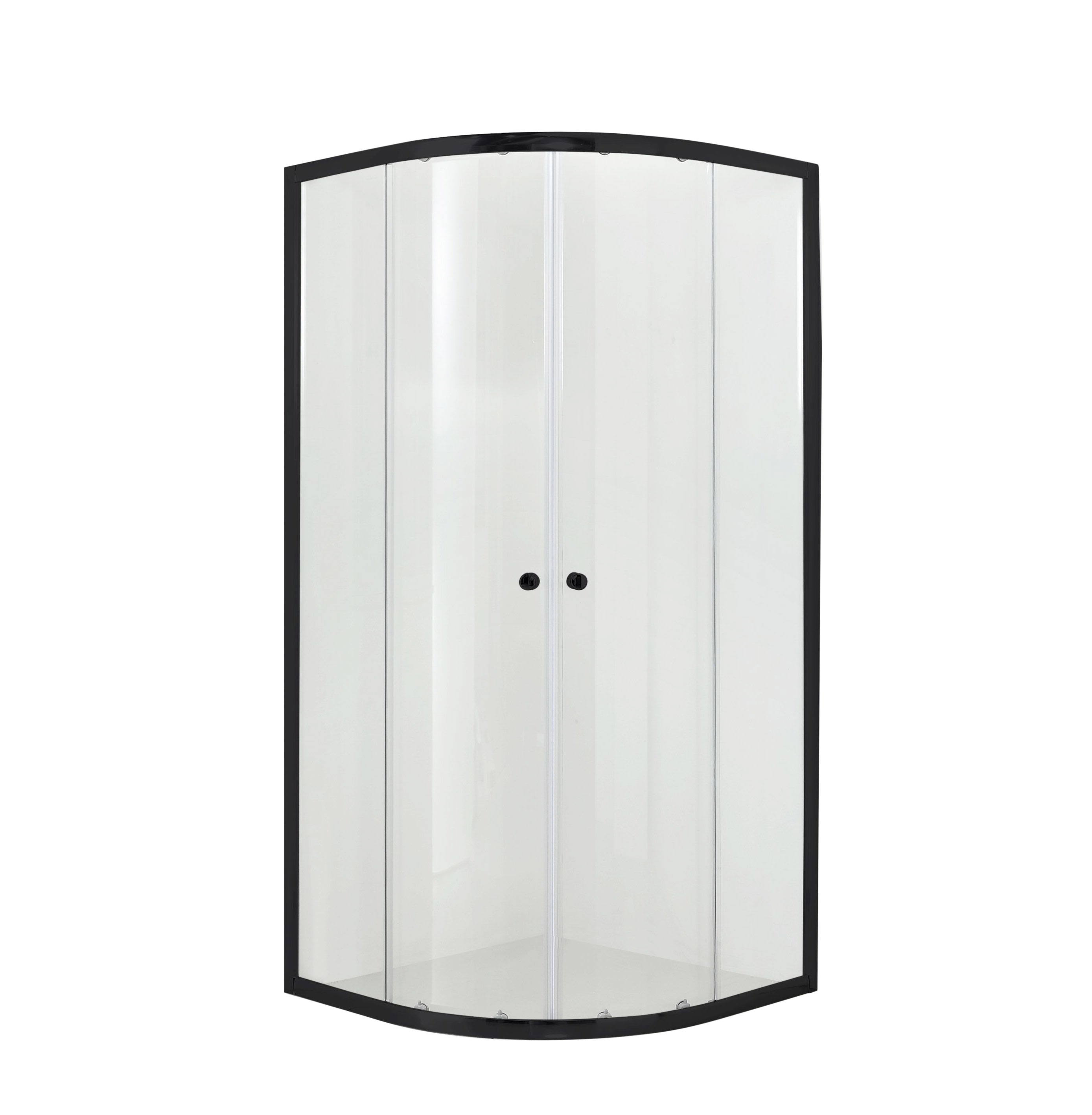 Hagser Andrea box doccia 90x90 cm semicircolare nero opaca/vetro trasparente HGR22000020