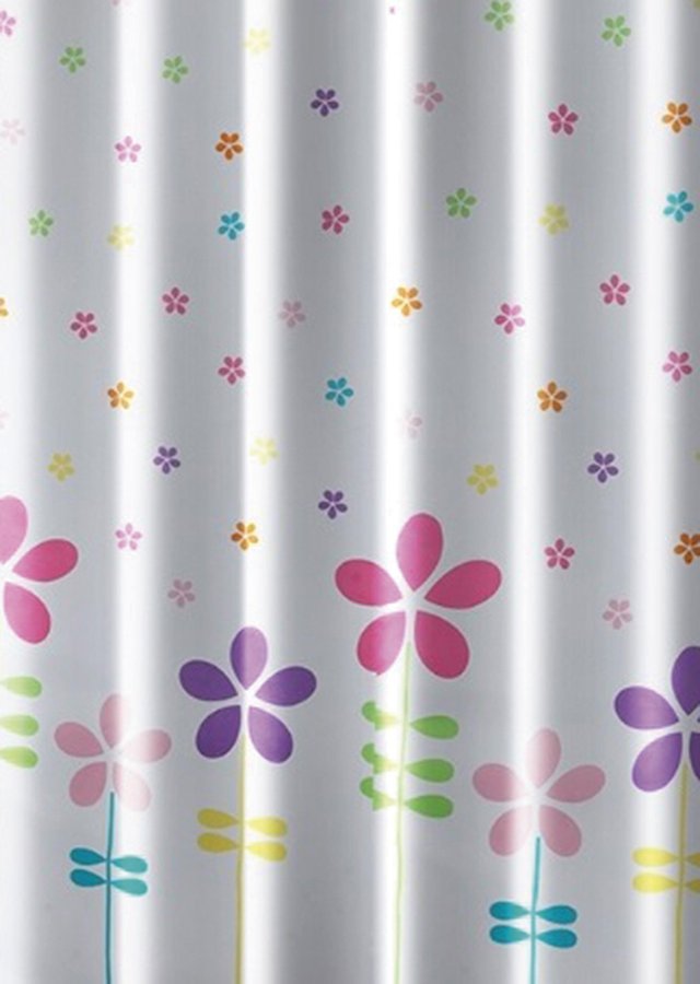 Aqualine tenda doccia 180x180 cm bianco-multicolore ZV025