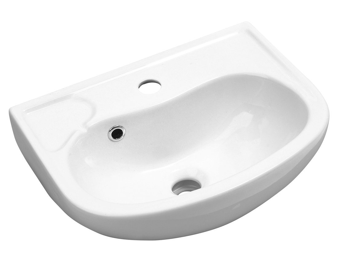 Isvea Small lavabo 45x35 cm semicircolare a parete bianco 10TP71045