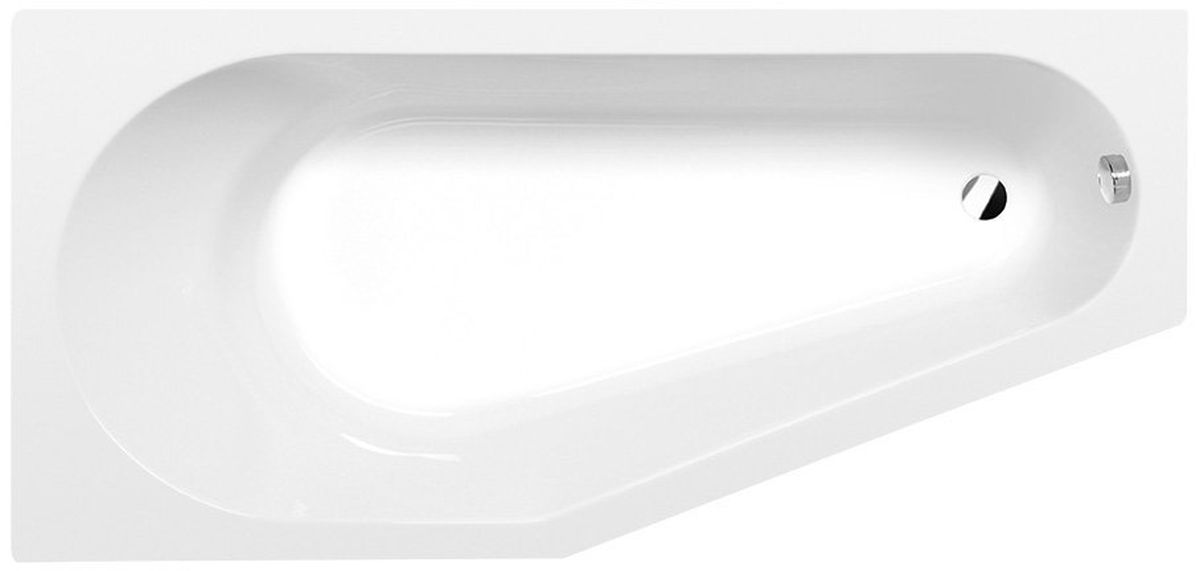Polysan Tigra vasca da bagno angolare 150x75 cm sinistra bianco 72928