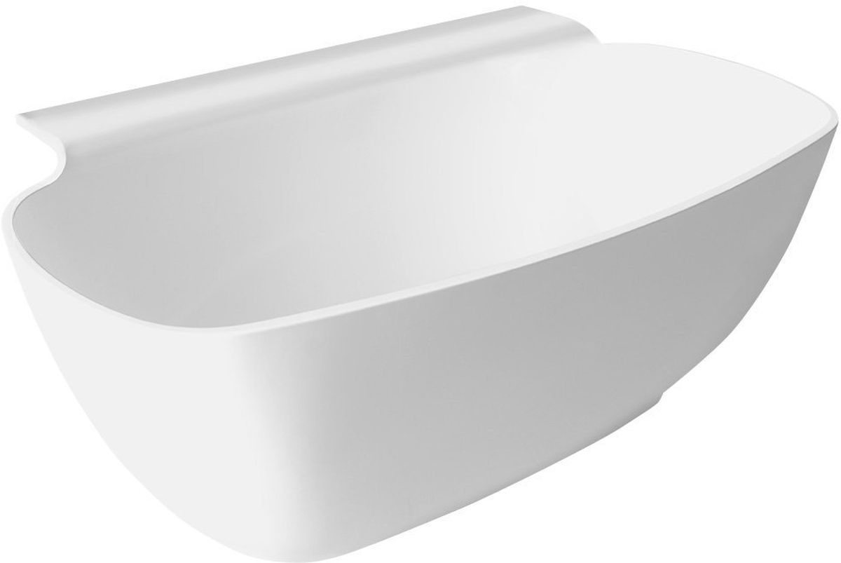 Polysan Nigra vasca da bagno a parete 158x80 cm ovale bianco 82511