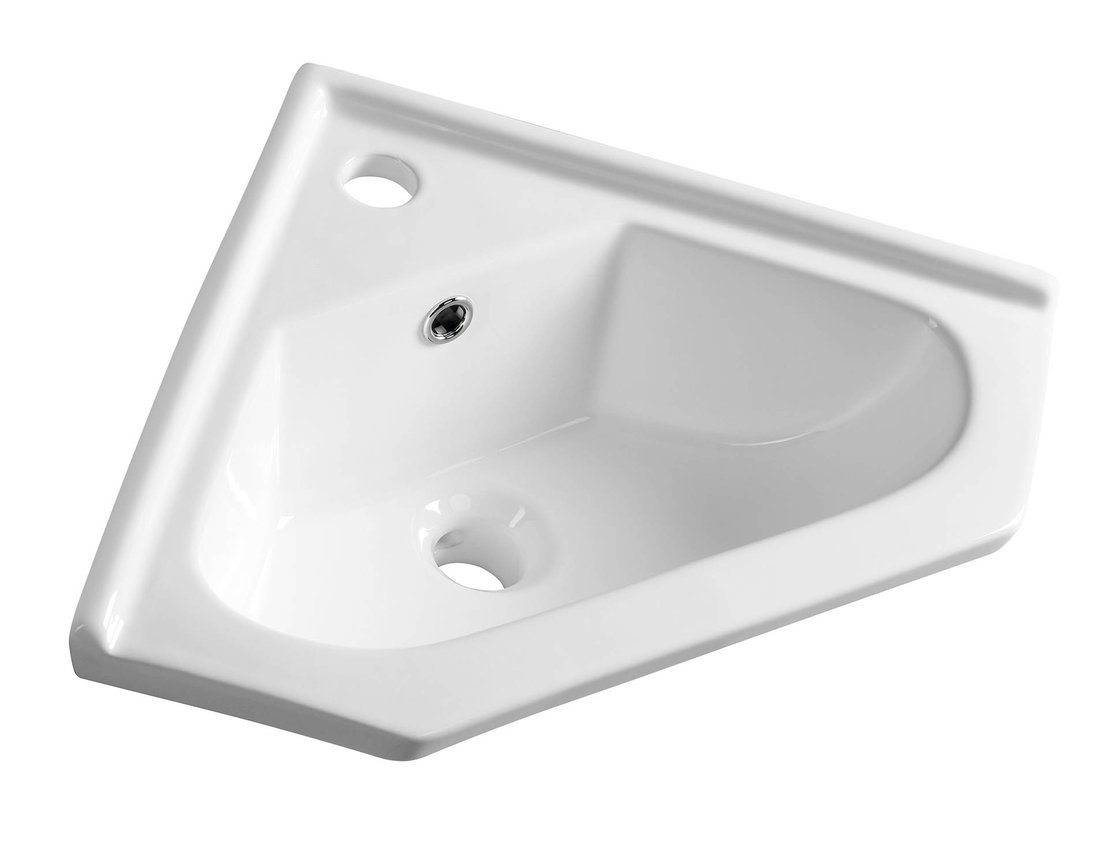 Aqualine lavabo 41x41 cm angolare da mobile bianco 1601-40