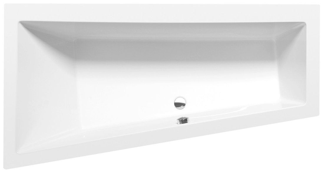 Polysan Andra vasca da bagno angolare slim 180x90 cm sinistra bianco 72872S
