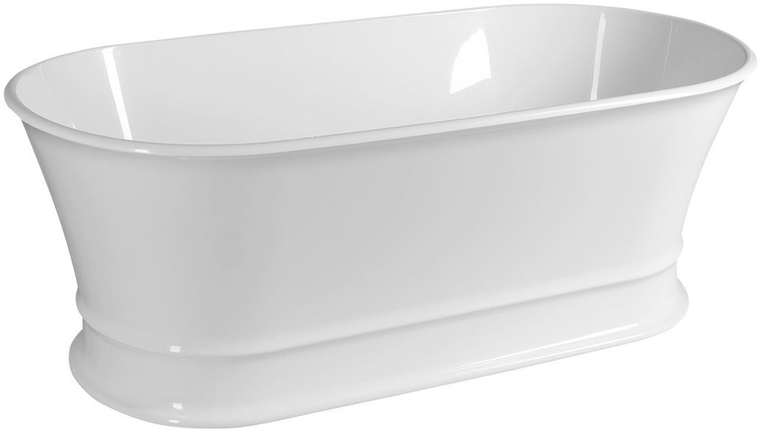 Polysan Delonix vasca da bagno freestanding 170x84 cm ovale bianco 92130