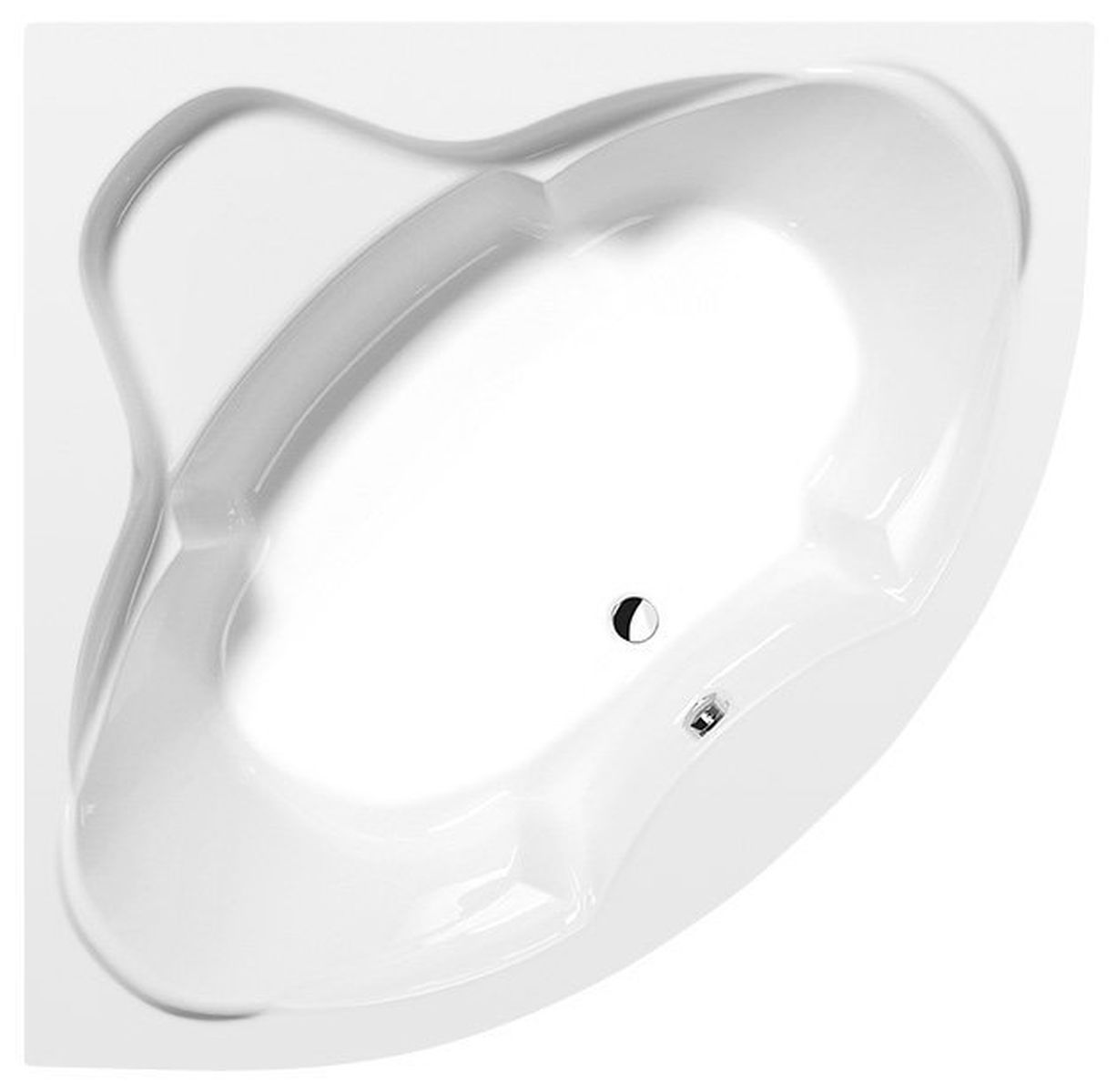 Polysan Simona vasca da bagno angolare 150x150 cm sinistra bianco 94111