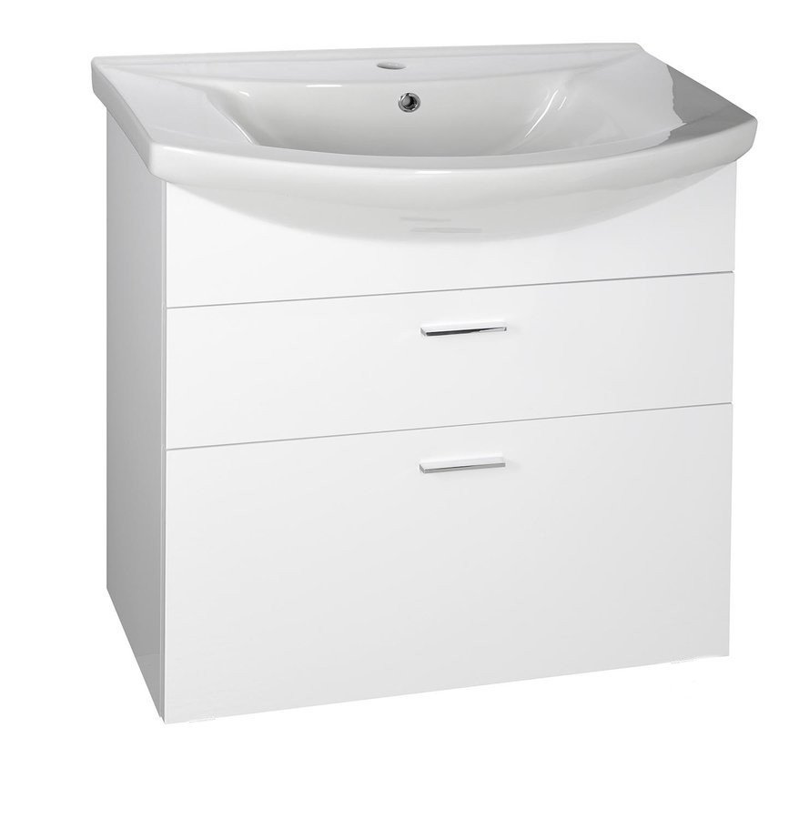 Aqualine Zoja armadietto 71.5x34x74 cm sottolavabo sospeso bianco 51071A