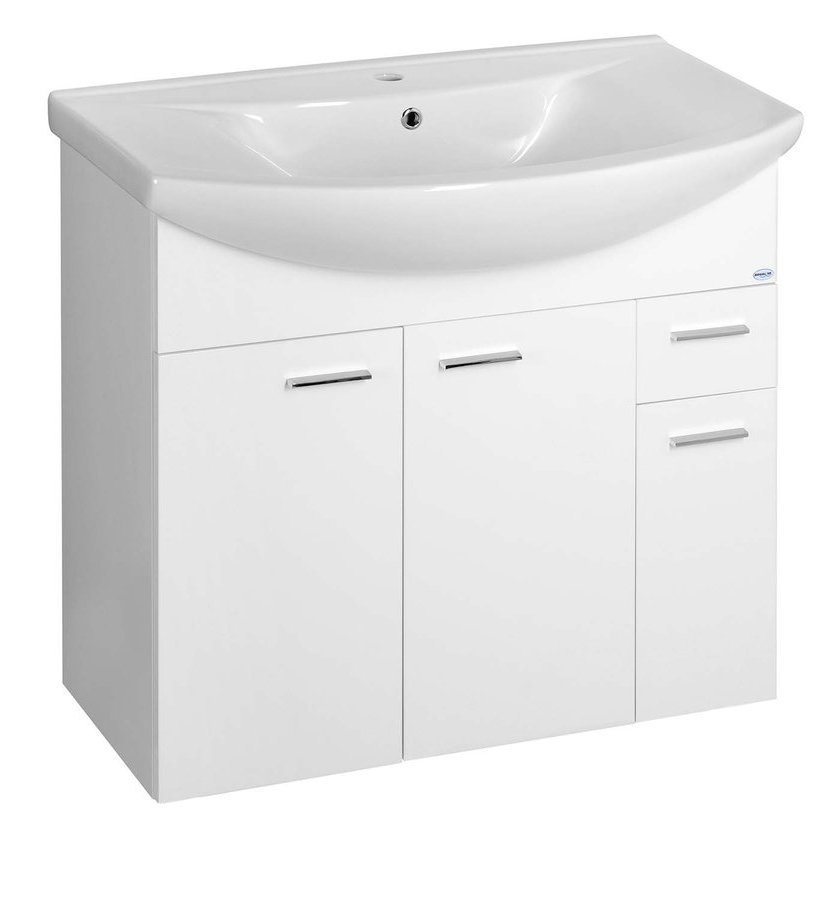 Aqualine Zoja armadietto 81.2x34.2x74 cm sottolavabo sospeso bianco 51083A