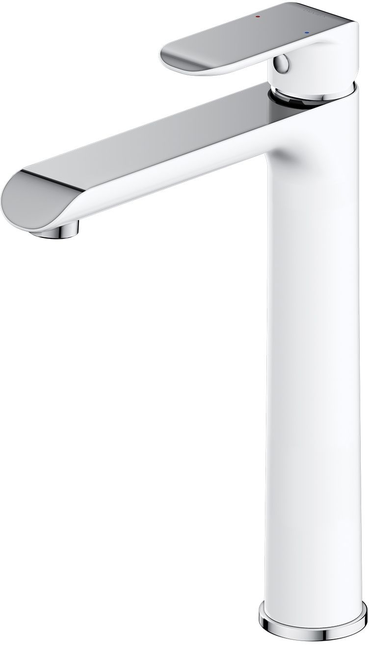 Omnires Sacramento rubinetto per lavabo verticale cromo-bianco SC2312CRB