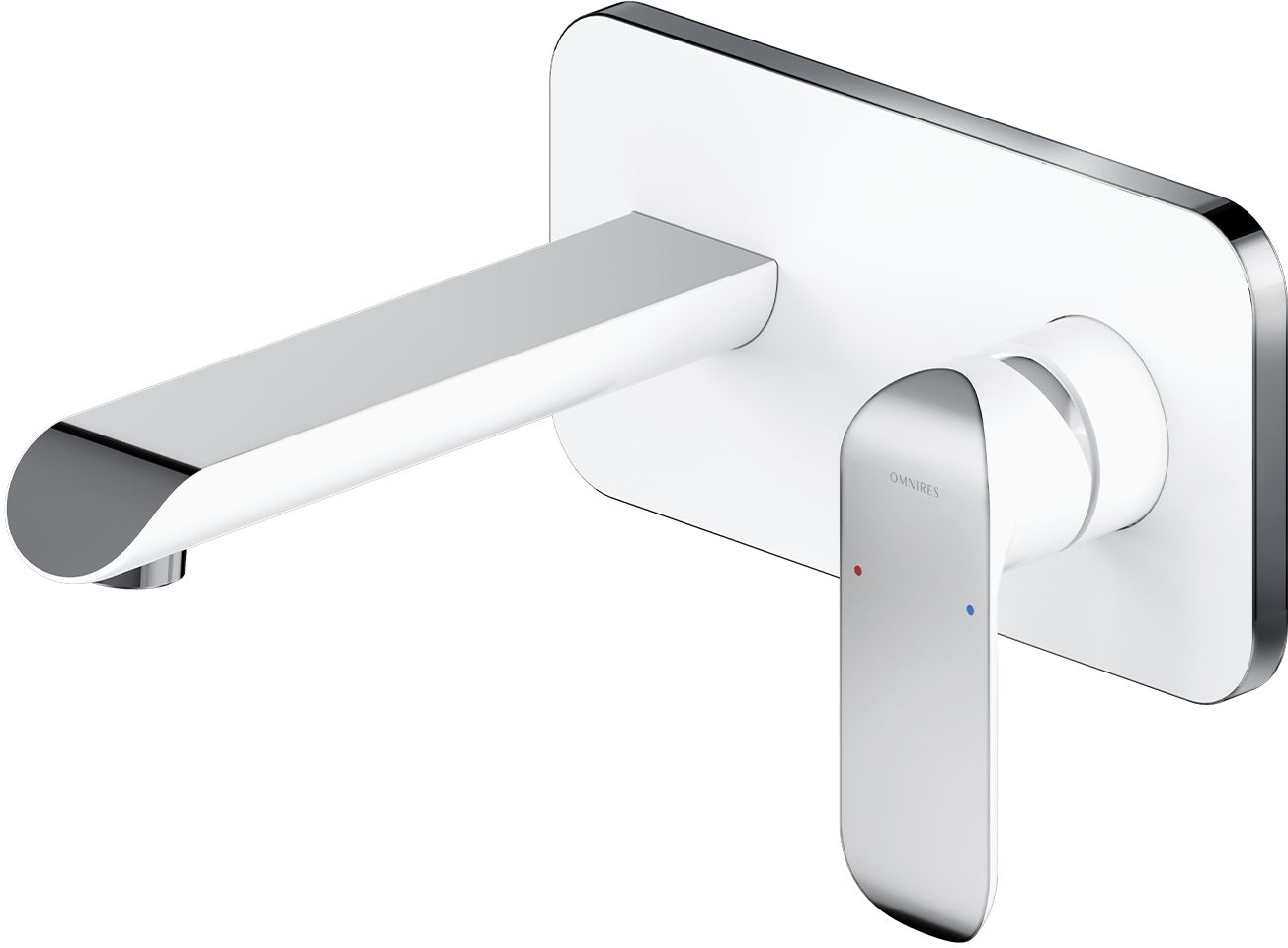 Omnires Sacramento rubinetto per lavabo da incasso cromo-bianco SC2315CRB