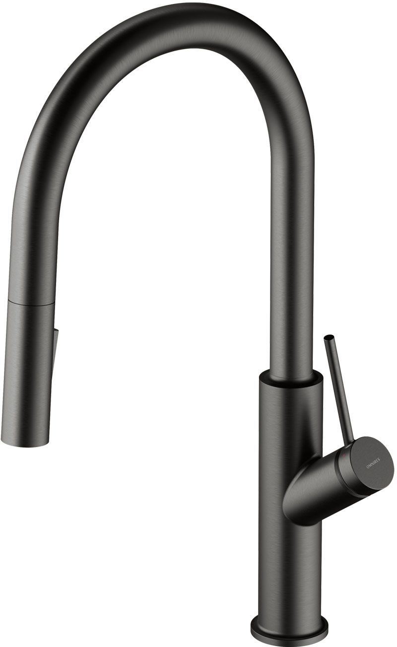 Omnires Bend rubinetto da cucina verticale grafite/grigio BE6455GR