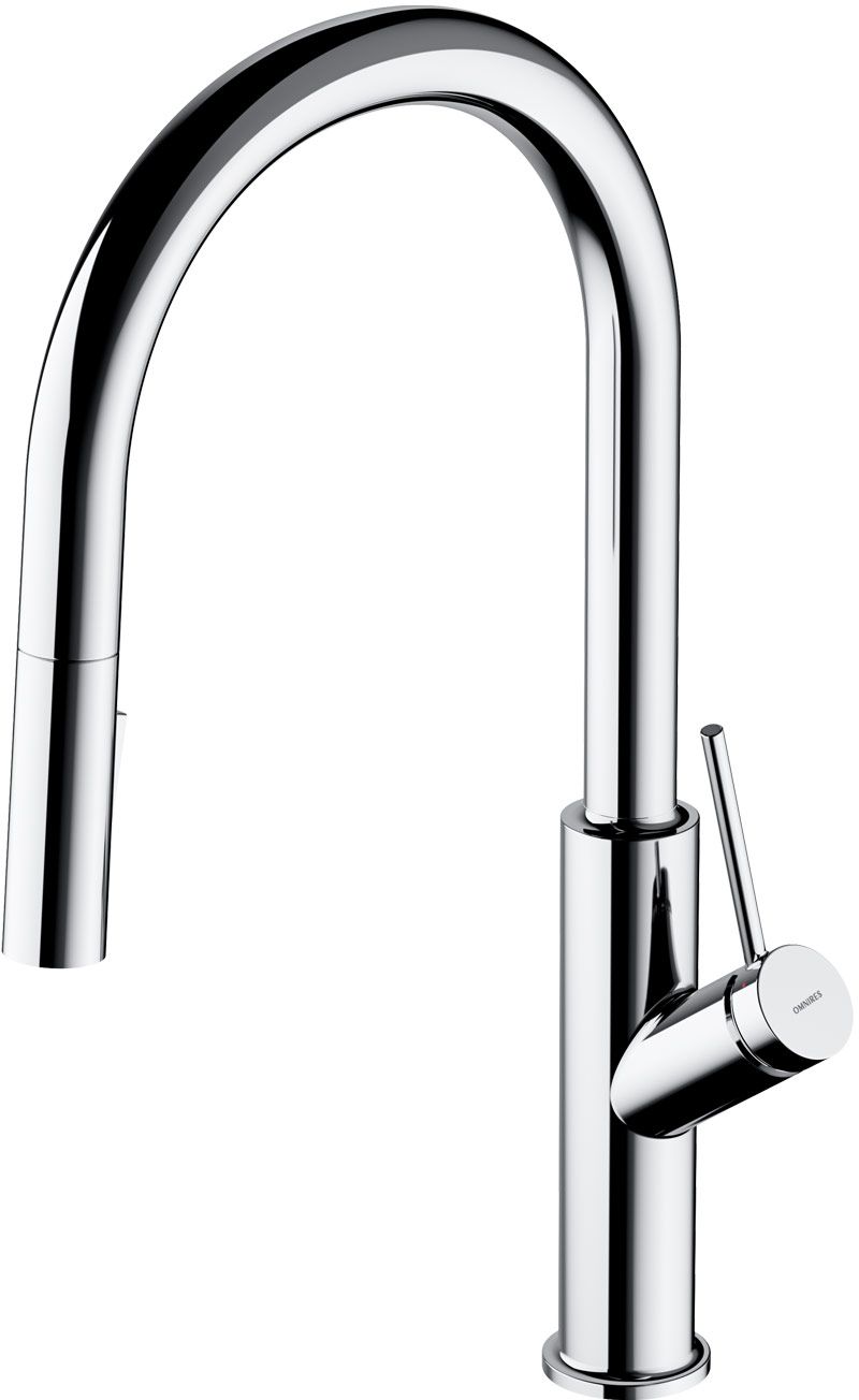 Omnires Bend rubinetto da cucina verticale cromo BE6455CR