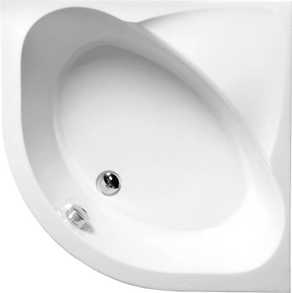 Polysan Selma piatto doccia semicircolare 90x90 cm bianco 28611