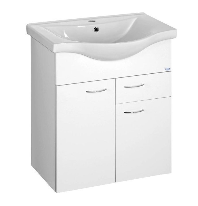 Aqualine Keramia Fresh armadietto 59.6x34.4x74 cm sottolavabo sospeso bianco 50064A