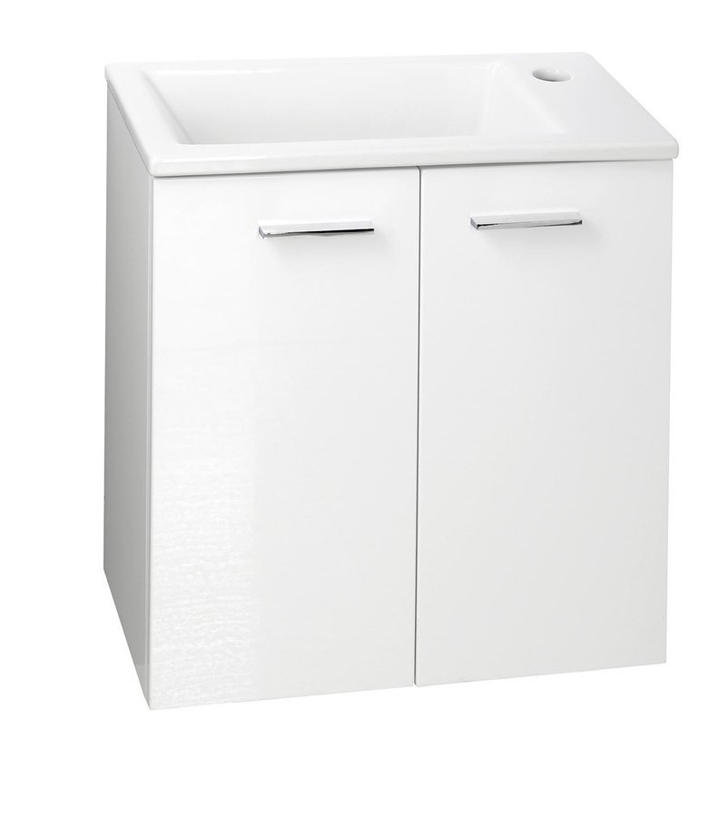 Aqualine Zoja armadietto 49.5x24.5x50 cm sottolavabo sospeso bianco 51047A
