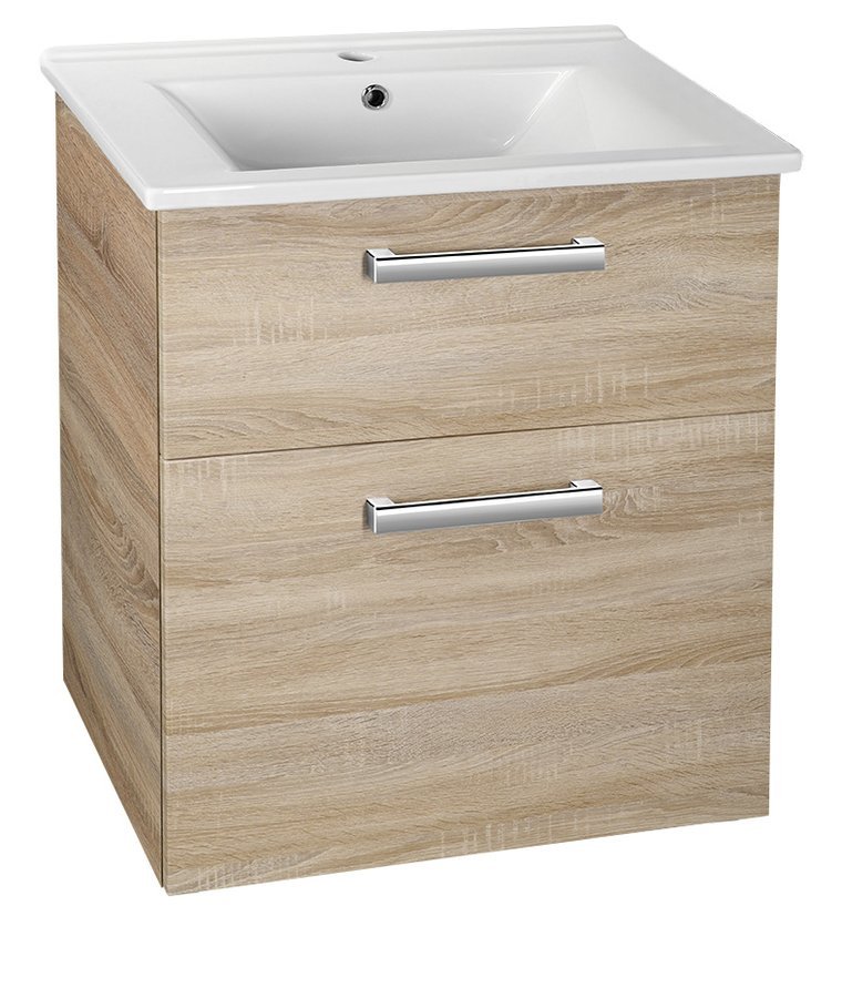 Aqualine Vega armadietto 62x43.8x72.6 cm sottolavabo sospeso rovere VG863