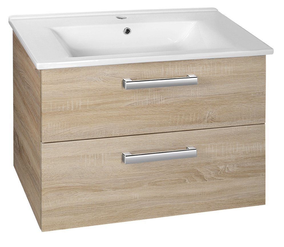 Aqualine Vega armadietto 72x43.8x57.6 cm sottolavabo sospeso rovere VG873