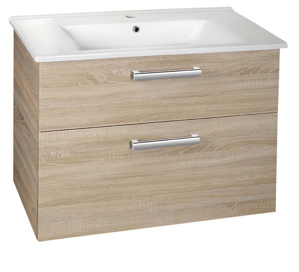 Aqualine Vega armadietto 82x43.8x67.6 cm sottolavabo sospeso rovere VG883