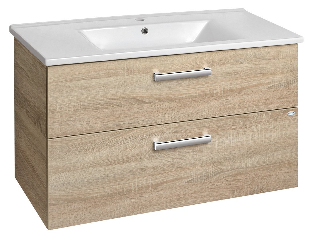 Aqualine Vega armadietto 97x43.6x60 cm sottolavabo sospeso rovere VG903