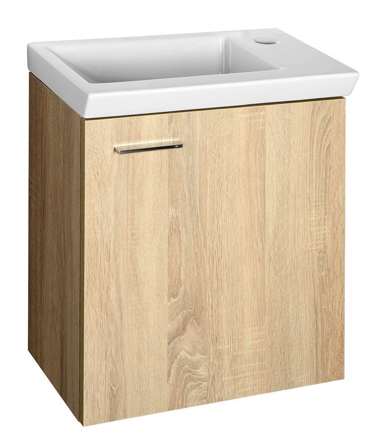 Aqualine Zoja armadietto 44x25.3x50 cm sottolavabo sospeso rovere 51046DP