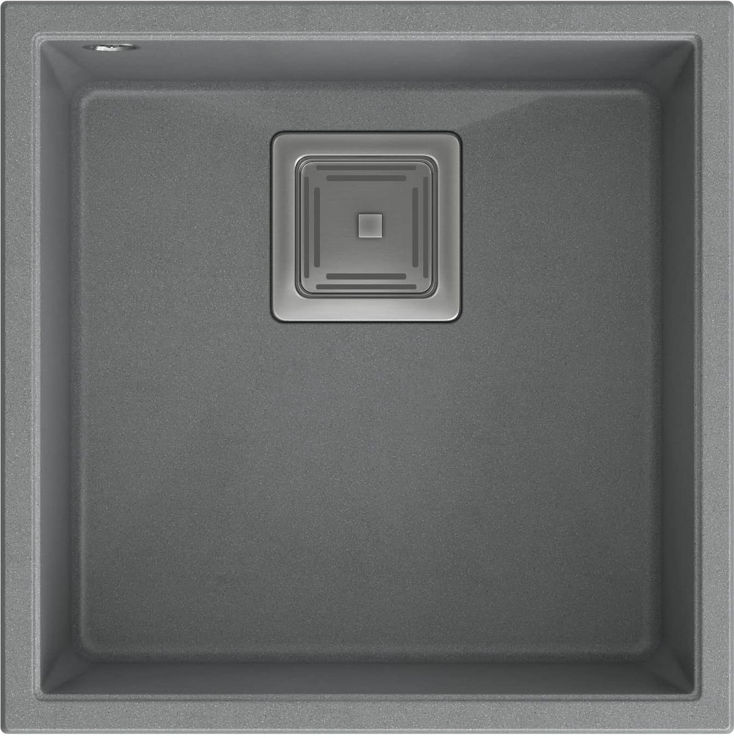 Quadron David lavello graniteq 42x42 cm grigio/grafite/inox HQD4242U5-BS