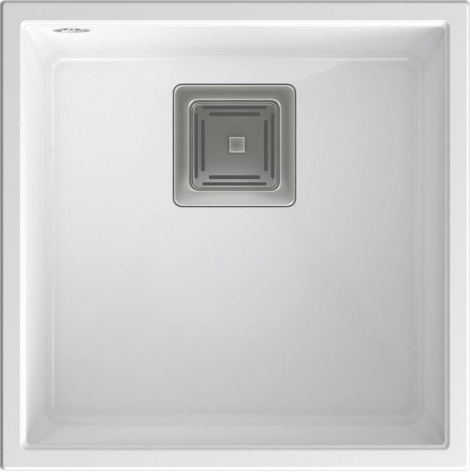 Quadron David lavello graniteq 42x42 cm bianco HQD4242U1-BS