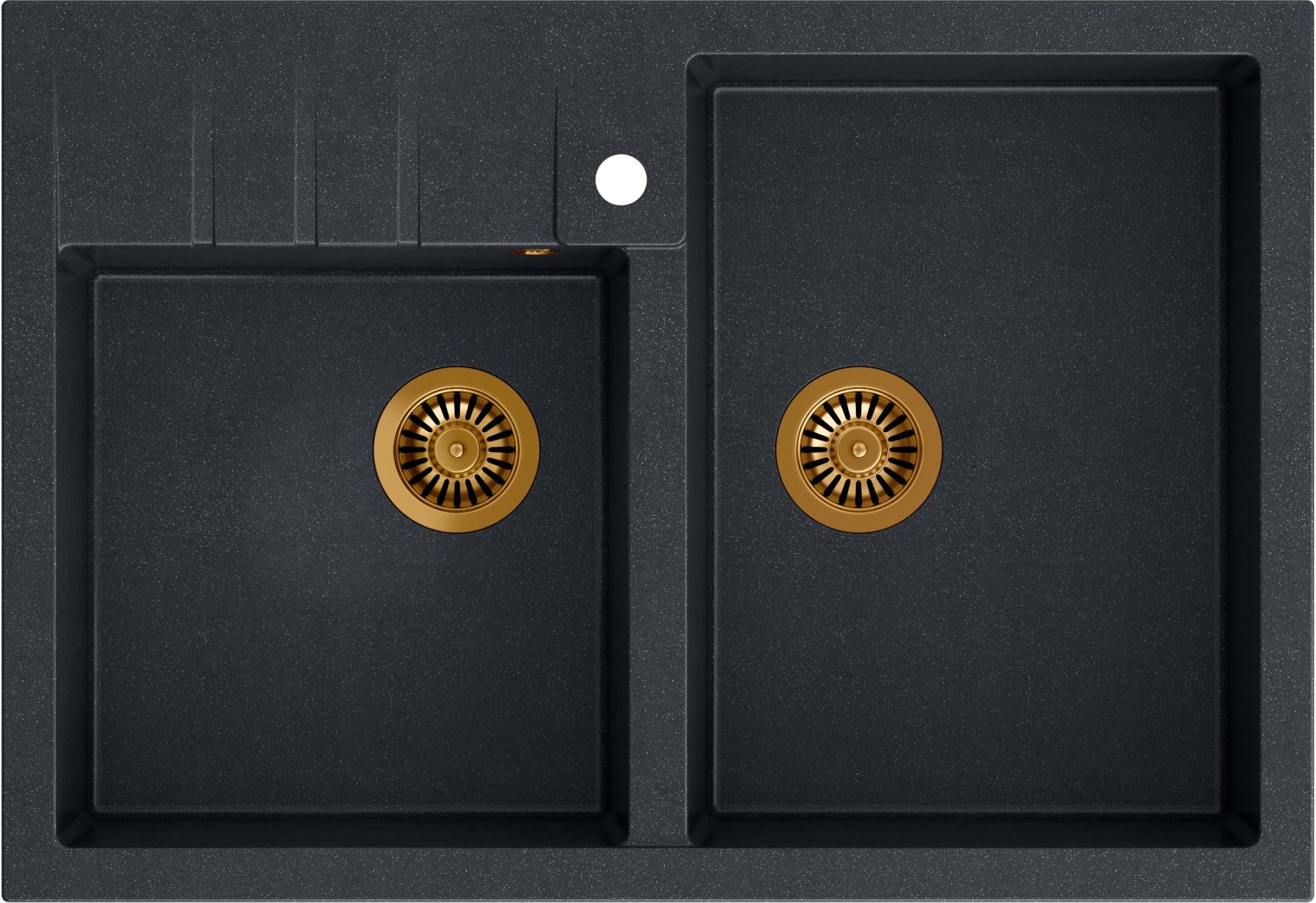 Quadron Bill lavello graniteq 90x62 cm nero HCQB9062U8_PVDC1