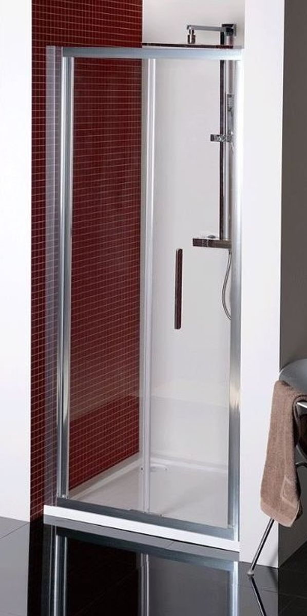 Polysan Lucis Line porta doccia 90 cm pieghevole cromo lucida/vetro trasparente DL2815