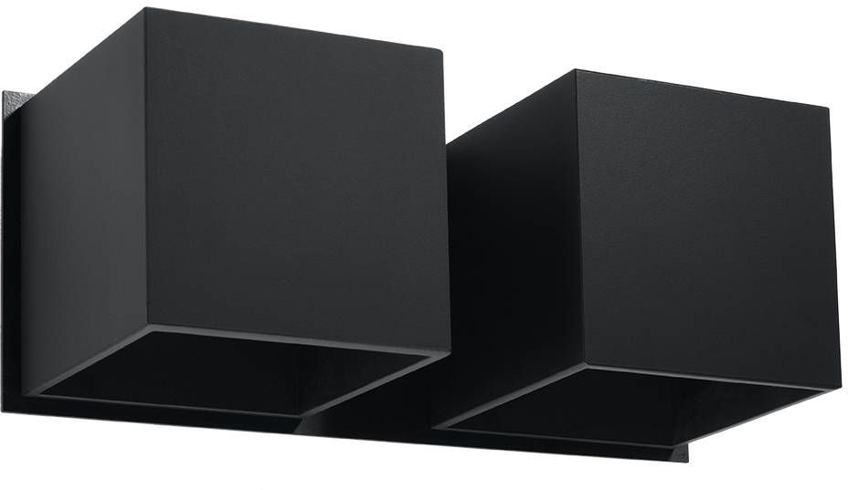 Sollux Lighting Quad 2 lampada da parete 2x40 W nero SL.0657