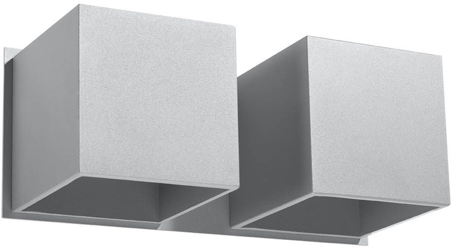Sollux Lighting Quad 2 lampada da parete 2x40 W grigio SL.0658