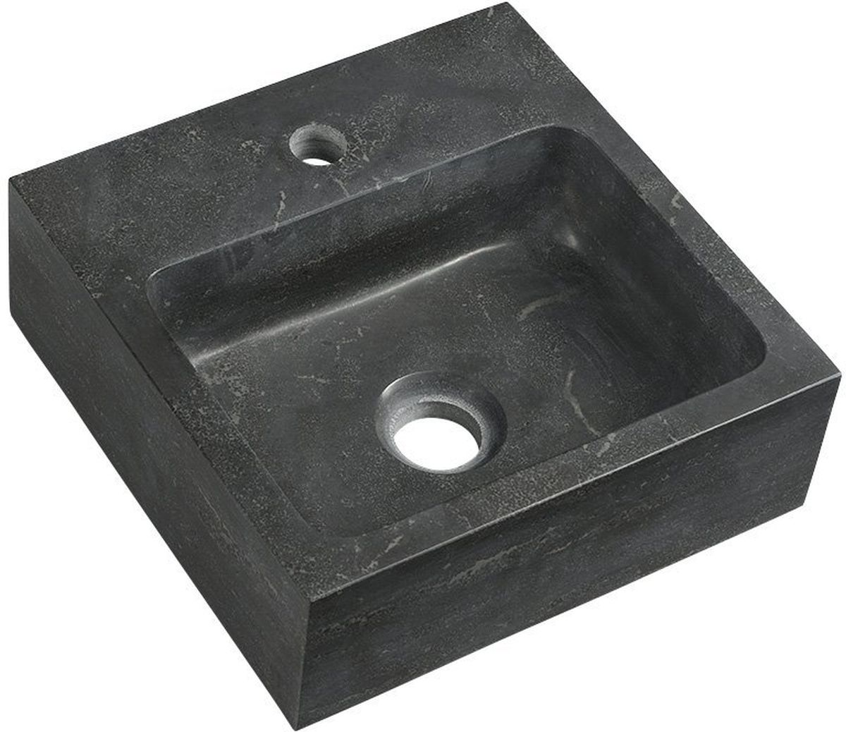Sapho Blok lavabo 30x30 cm quadrata a parete-da appoggio antracite opaca 2401-29
