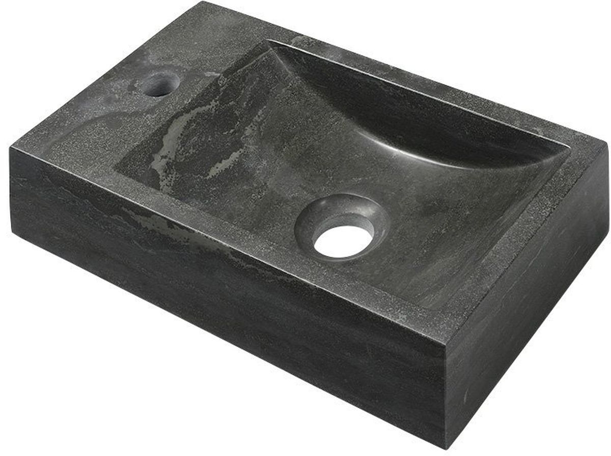 Sapho Blok lavabo 40x22 cm rettangolare a parete-da appoggio antracite 2401-38