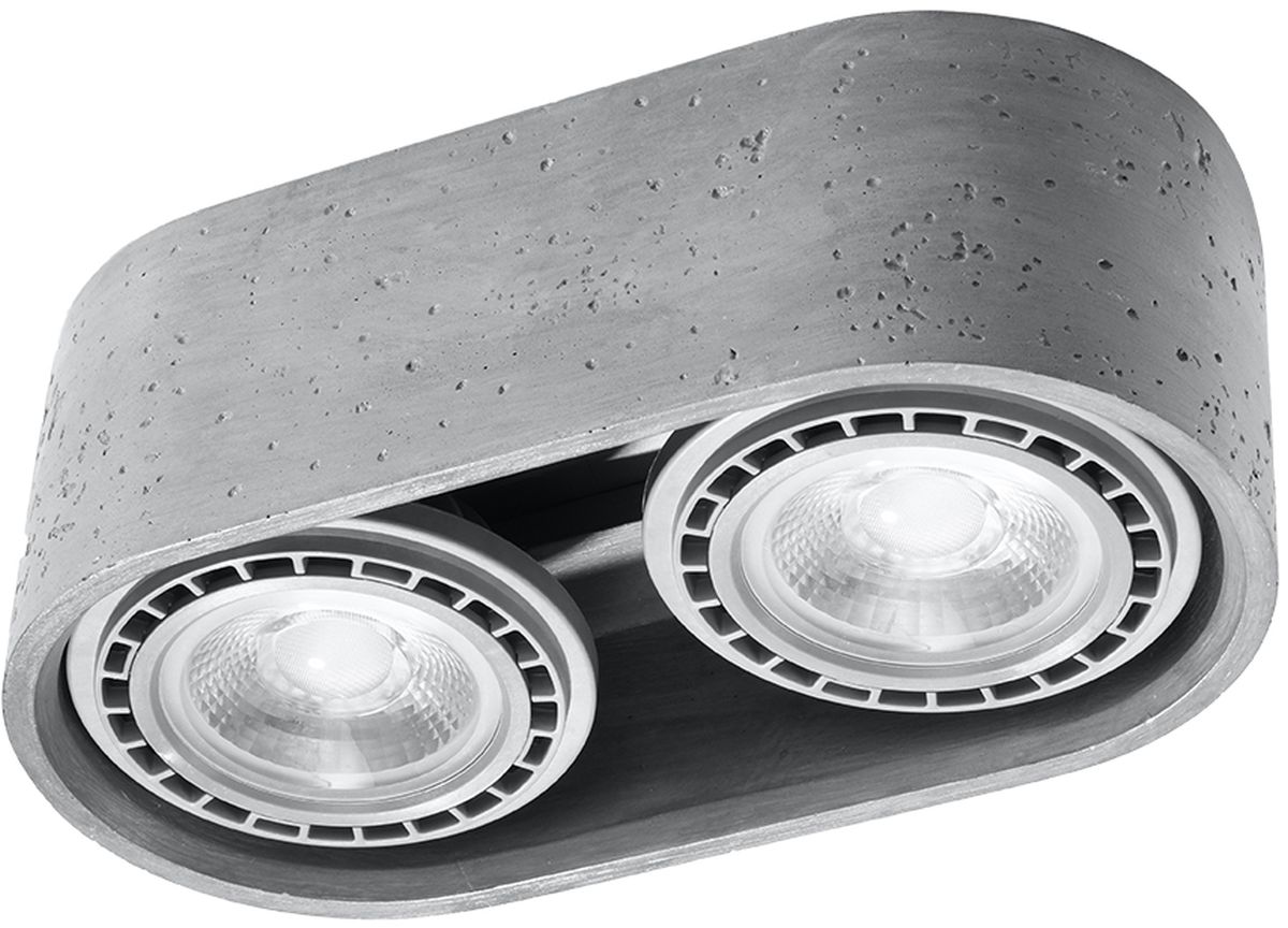Sollux Lighting Basic lampada da soffitto 2x40 W grigio SL.0882