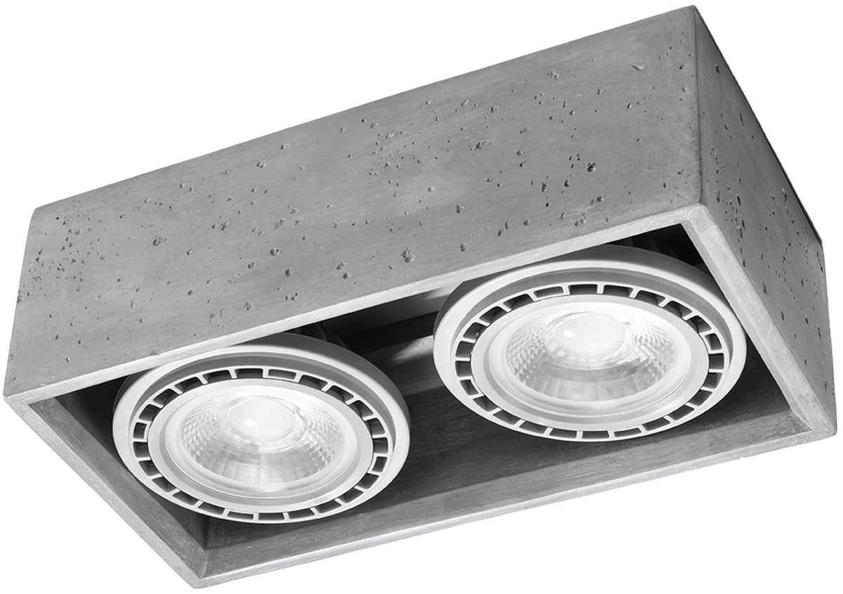 Sollux Lighting Quatro lampada da soffitto 2x40 W grigio SL.0884