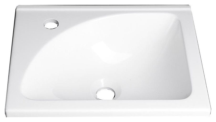 Aqualine lavabo 40.8x32.3 cm rettangolare da mobile bianco LM408