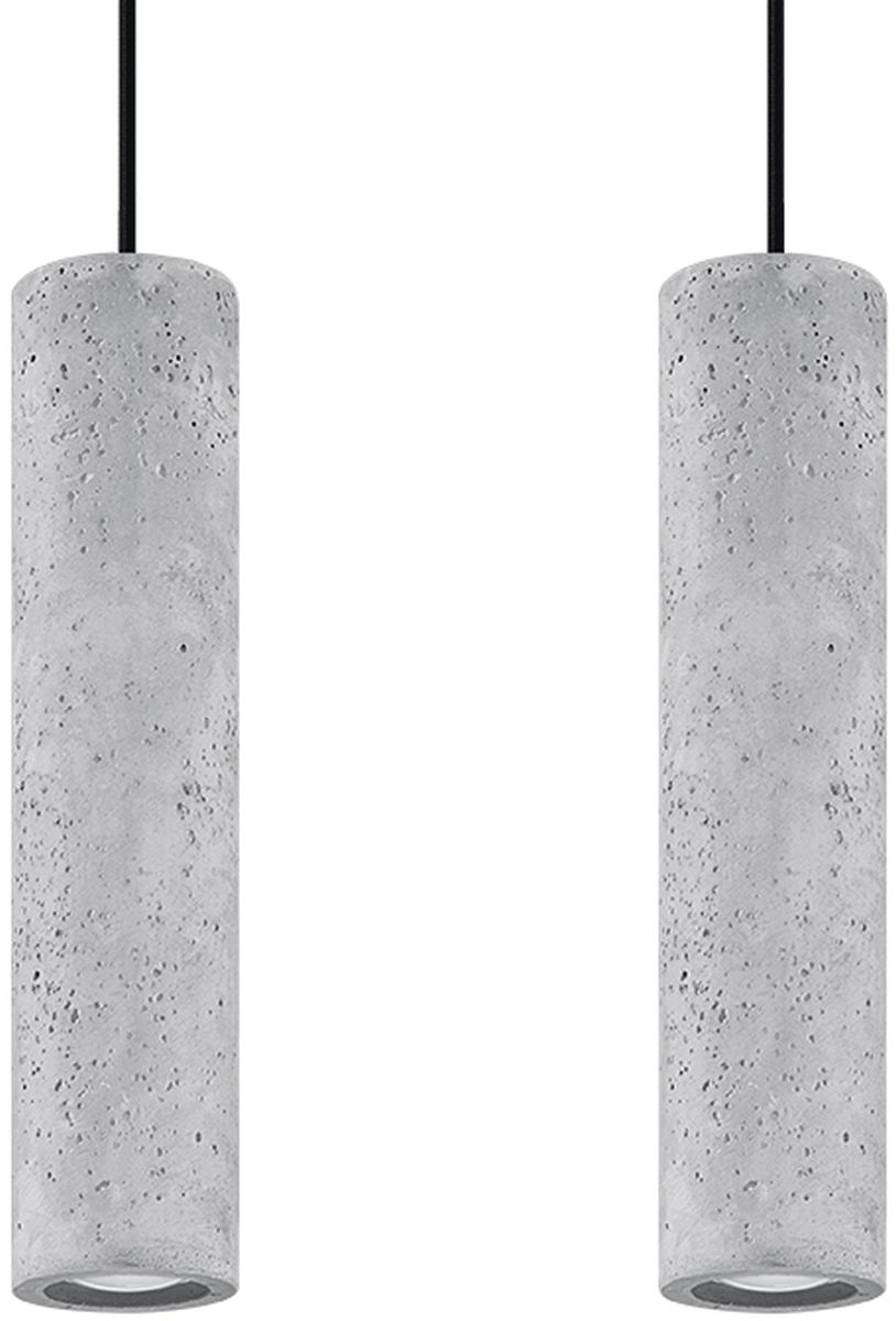 Sollux Lighting Luvo lampada sospesa 2x40 W nero-grigio/cenere SL.0654