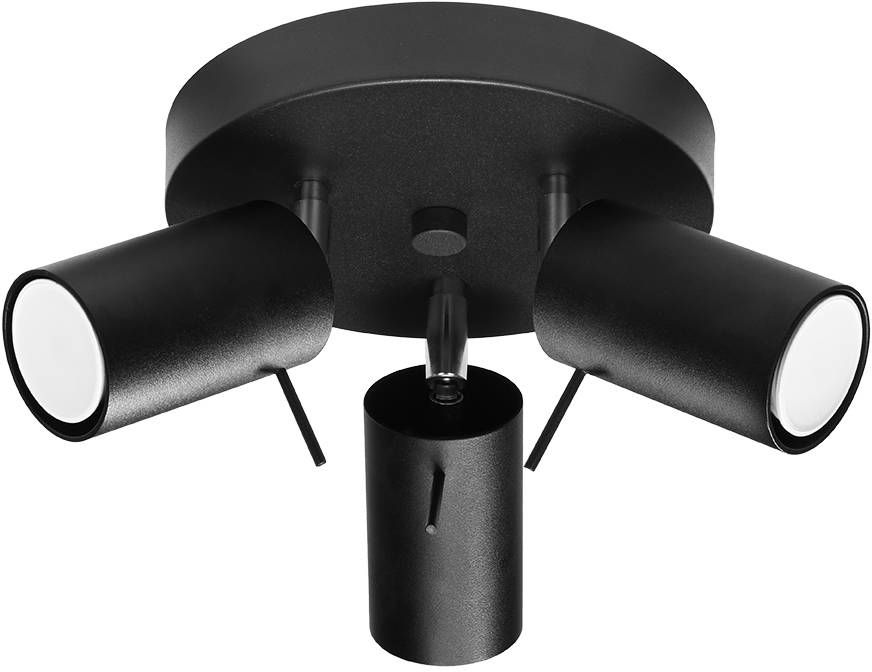 Sollux Lighting Ring lampada da soffitto 3x40 W nero SL.1016