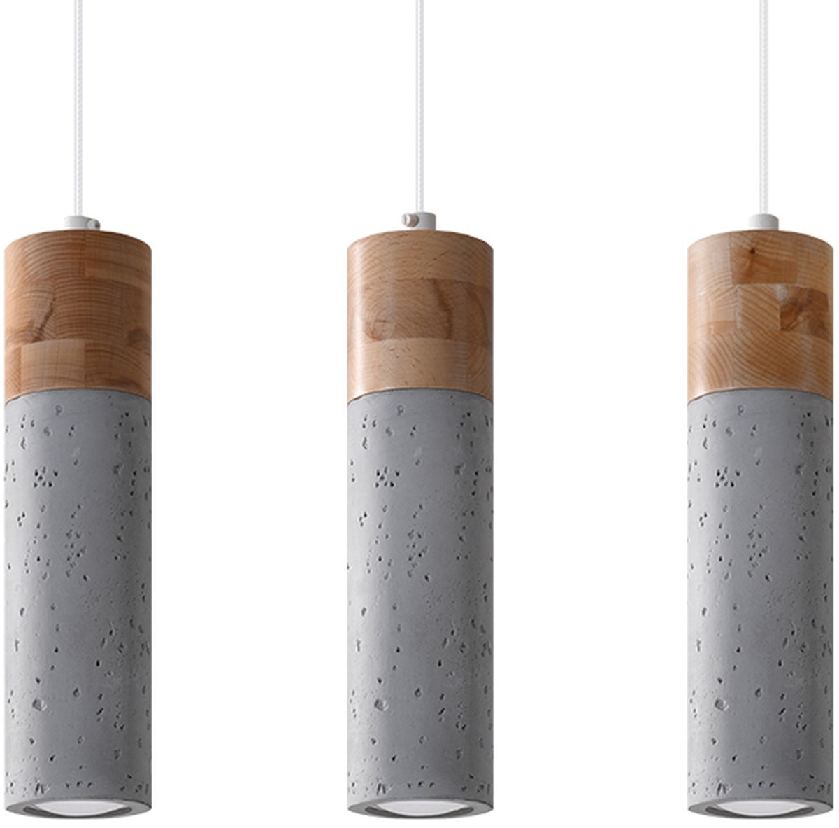 Sollux Lighting Zane lampada sospesa 3x40 W grigio/cenere-legno SL.0967