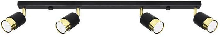 Sollux Lighting Nero lampada da soffitto 4x40 W nero-oro SL.1072