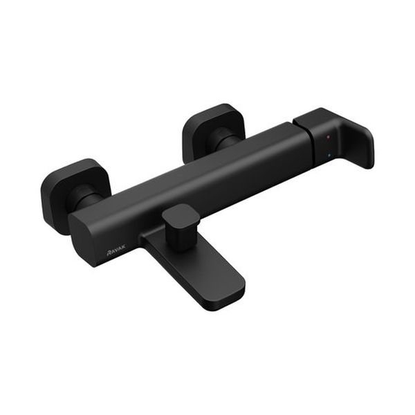 Ravak 10° rubinetto per vasca e doccia a parete nero X070152