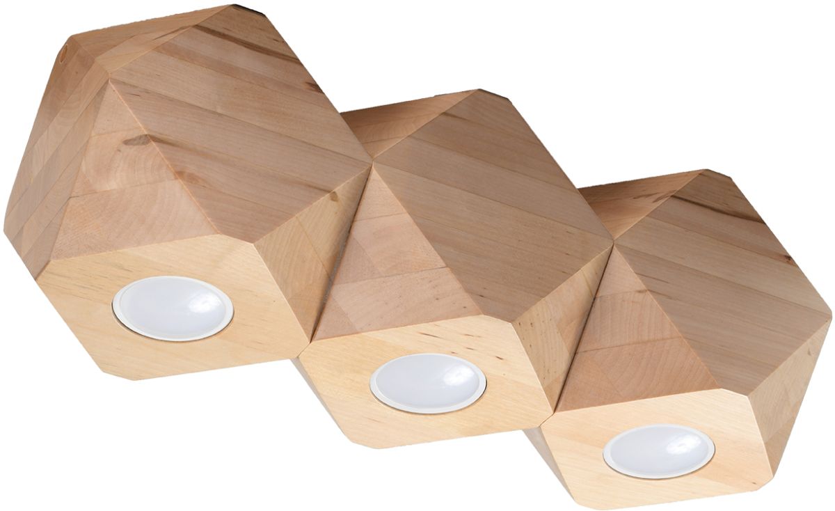 Sollux Lighting Woody lampada da soffitto 3x40 W legno SL.1010