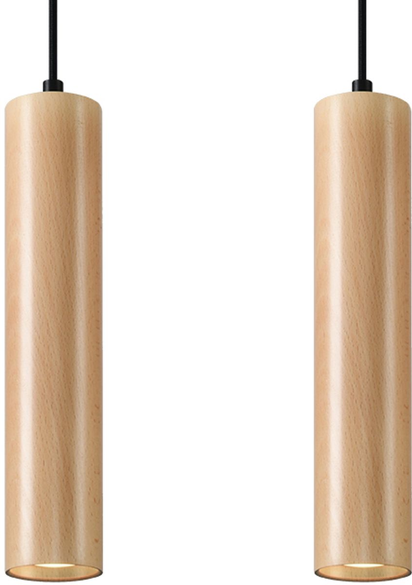Sollux Lighting Lino lampada sospesa 2x40 W legno SL.0637