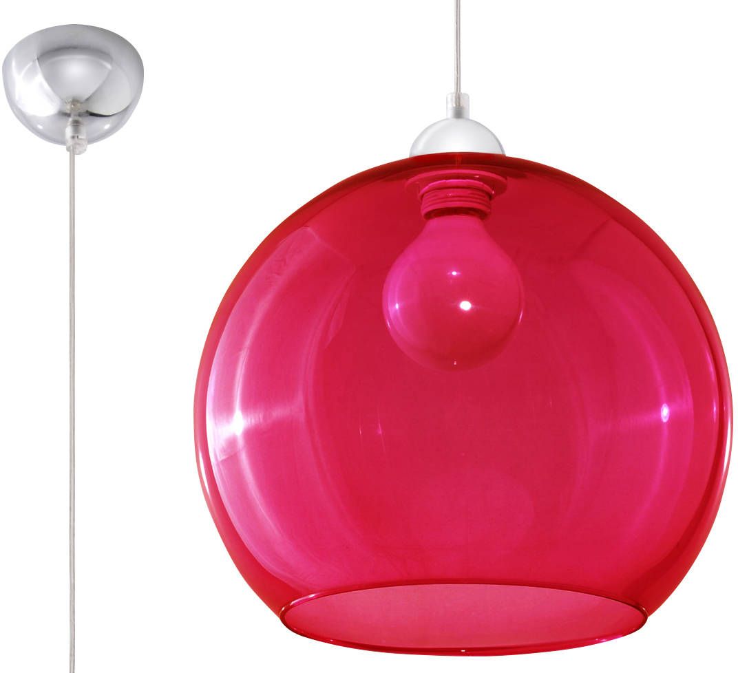 Sollux Lighting Ball lampada sospesa 1x60 W rosso SL.0253