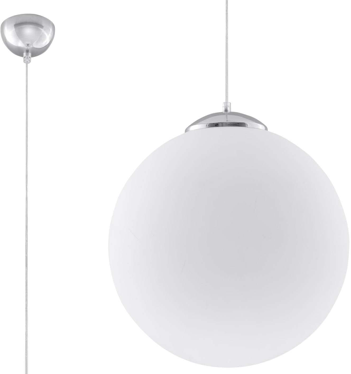 Sollux Lighting Ugo lampada sospesa 1x60 W bianco-cromo SL.0264