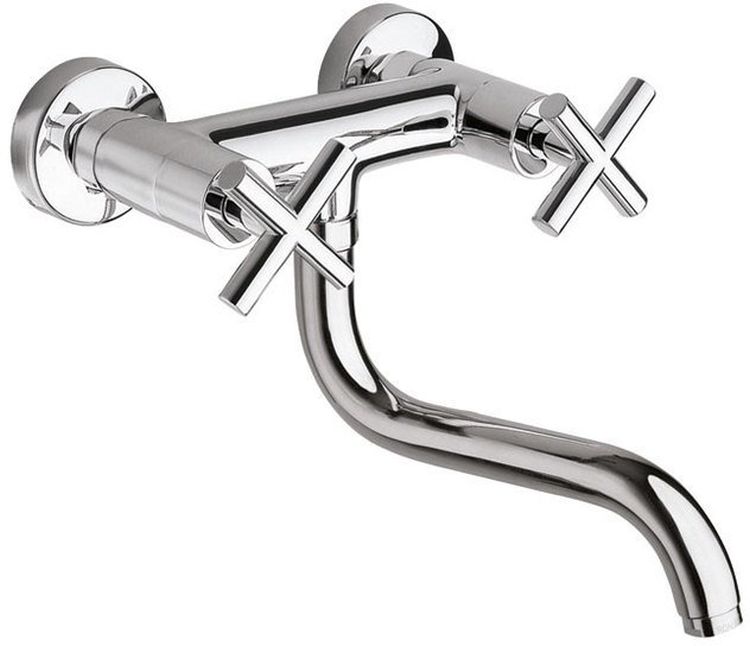 Sapho Axia rubinetto per lavabo a parete cromo 506S