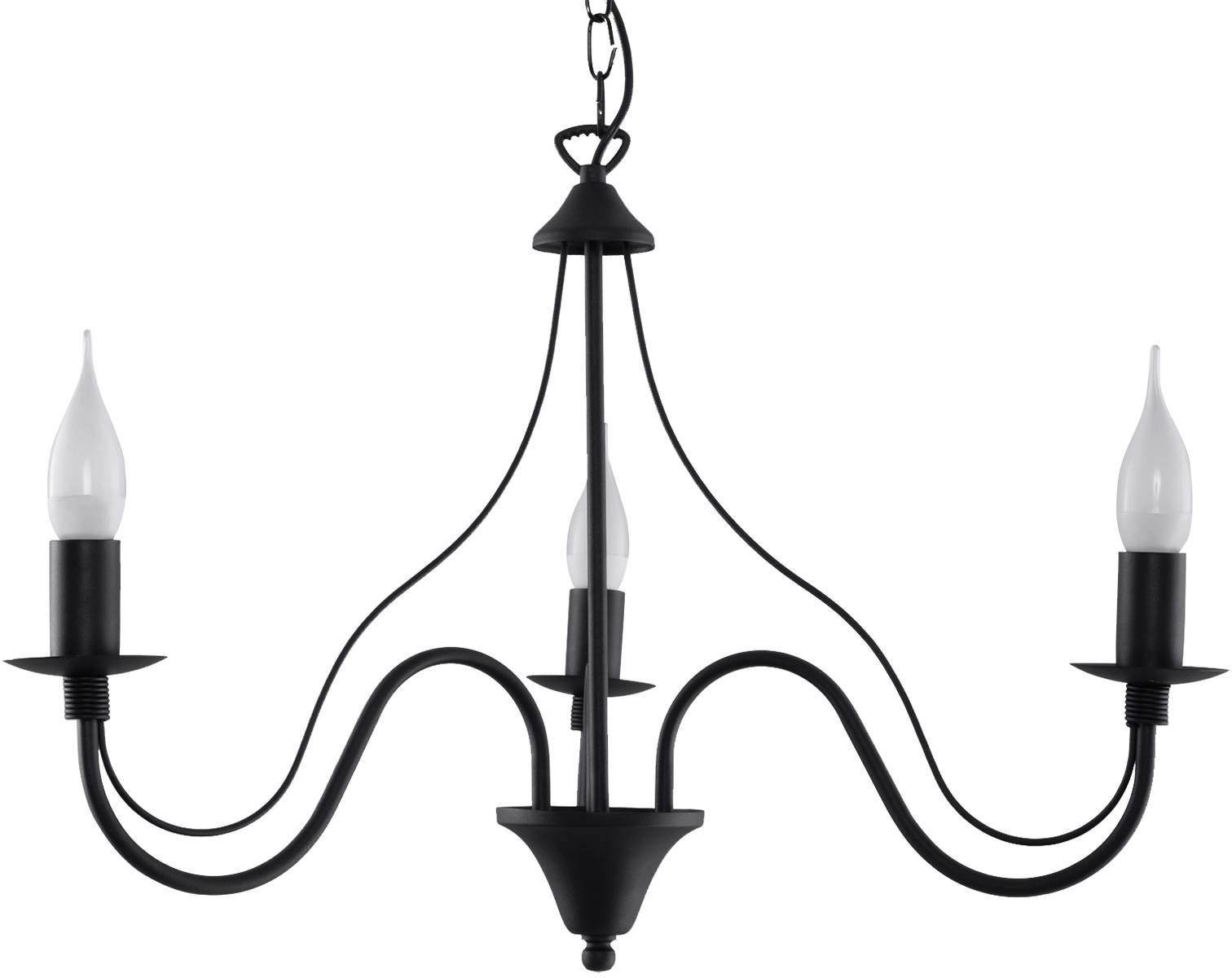 Sollux Lighting Minerwa lampada sospesa 3x40 W nero SL.0217