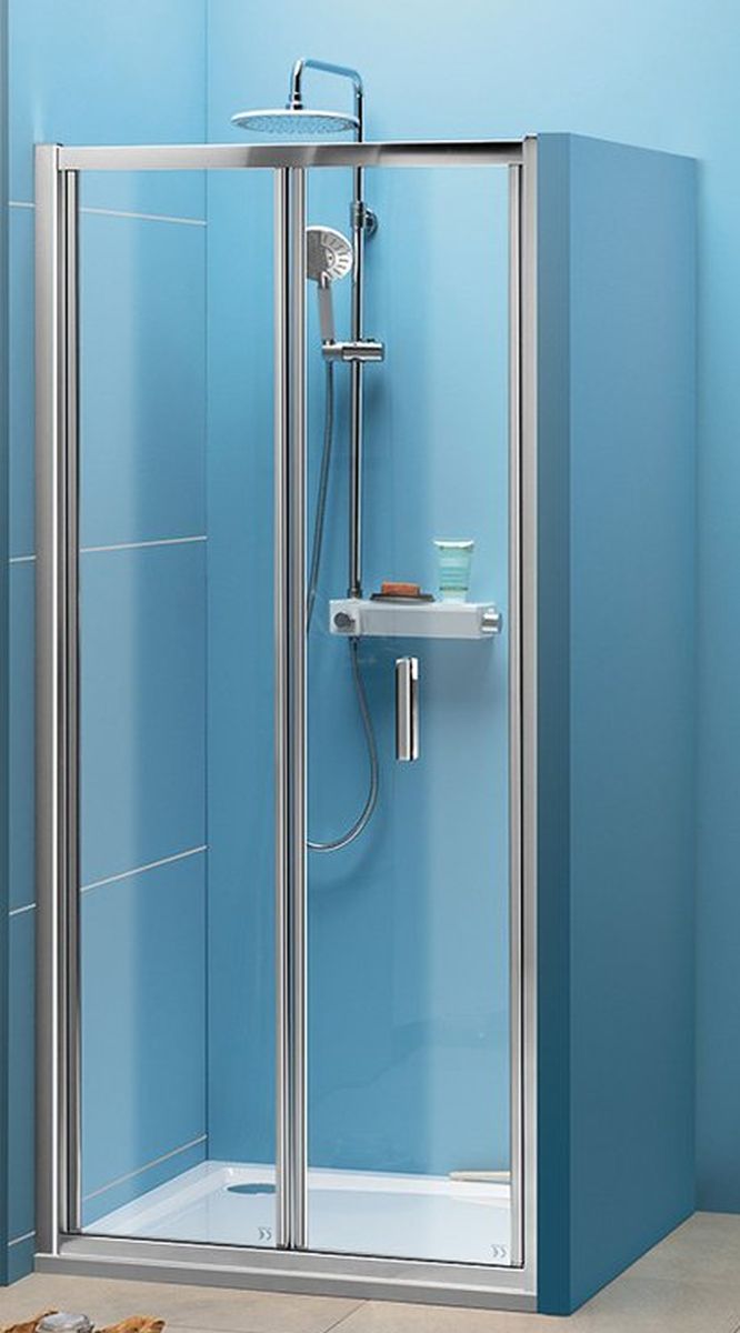 Polysan Easy Line porta doccia 90 cm pieghevole cromo lucida/vetro trasparente EL1990