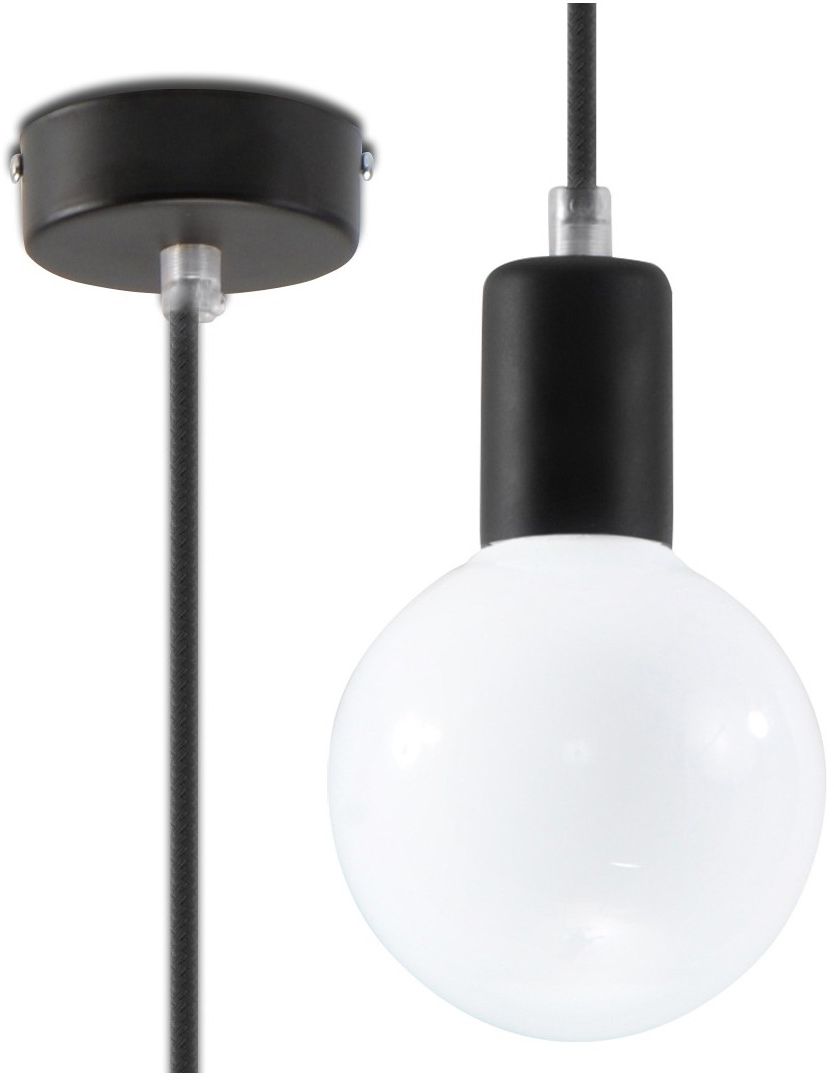 Sollux Lighting Edison lampada sospesa 1x60 W nero SL.0152